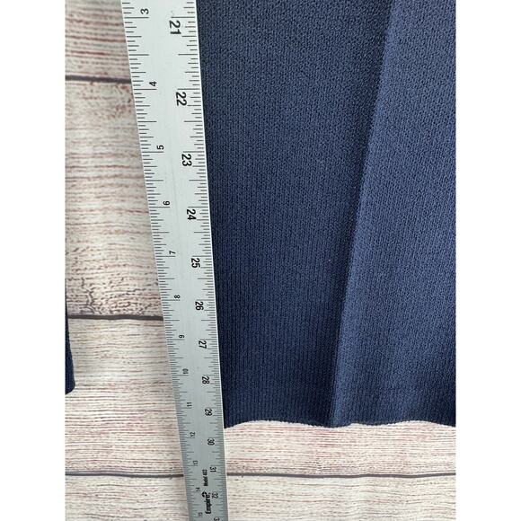 St. John Basics Pleated Knit Pull On Pants Womens 12 Navy Blue - Picture 8 of 8